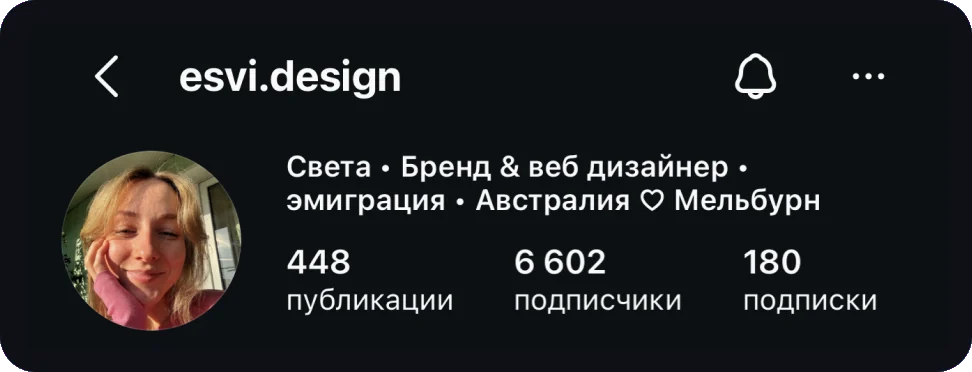 Профиль Светы после Переговорки